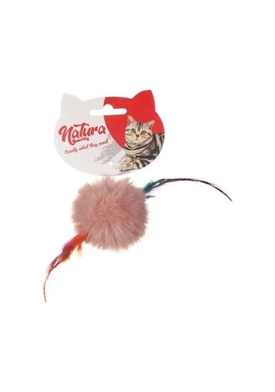 Natura PTC-003 20 CM Tüylü Peluş Top Kedi Oyuncağı