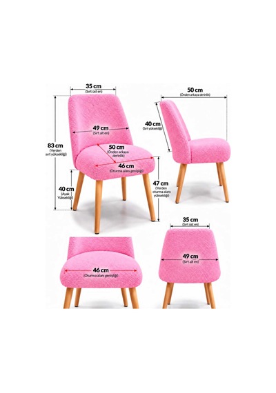 Arya Makyaj Masası Sandalyesi Teddy Kumaş Ahşap Ayaklı Dekoratif Sandalye Mutfak, Salon, Makyaj Pufu Ve Çalışma Sandalyesi Pembe Arya Makyaj Masası Sandalyesi Teddy Kumaş Ahşap Ayaklı Dekoratif Sandalye Mutfak, Salon, Makyaj Pufu Ve Çalışma Sandalyesi Pembe