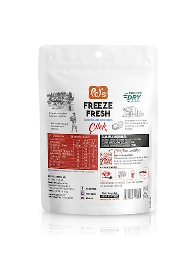 Pol's Freeze Fresh Çilek 15 G X 3 Adet Dondurularak Kurutulmuş Meyve 15 G