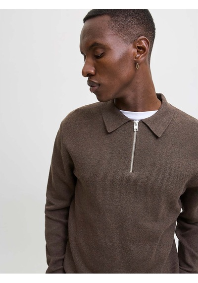 Jack & Jones Milano Stitch Erkek Kahverengi Sweatshirt 12281743-dls Kahverengi