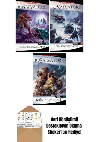 Karanlığın Kuşatması Drizzt Efsanesi 9. Kitap + Charon Un Pençesi Drizzt Efsanesi 22. Kitap + Kristal Parçası Drizzt Efsanesi 4. Kitap