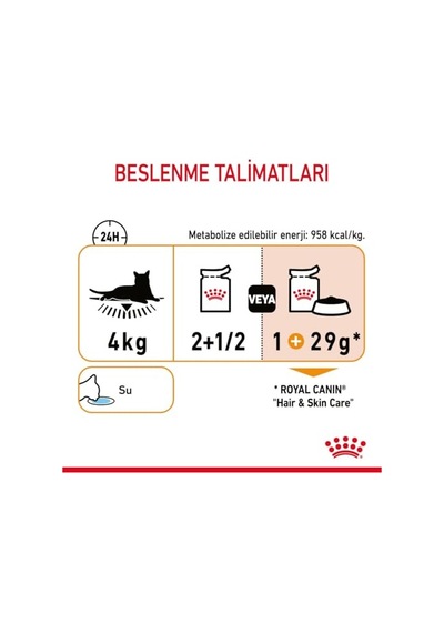 2As Royal Canin Hair & Skin Jelly Tüy Ve Cilt Sağlığı İçin Yetişkin Kedi Yaş Sı 85 G 12x 12 Gri