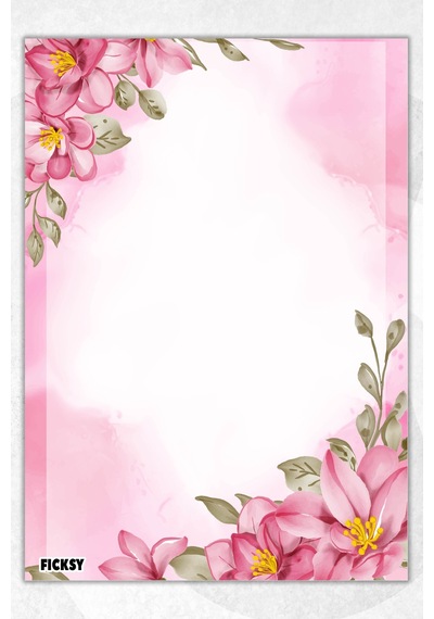 A5 Çiçek Bloknot Çizgisiz Defter - 50 Yaprak - Memopad - Notepad - Not Defteri - Not Kağıdı - 2970 Çok Renkli