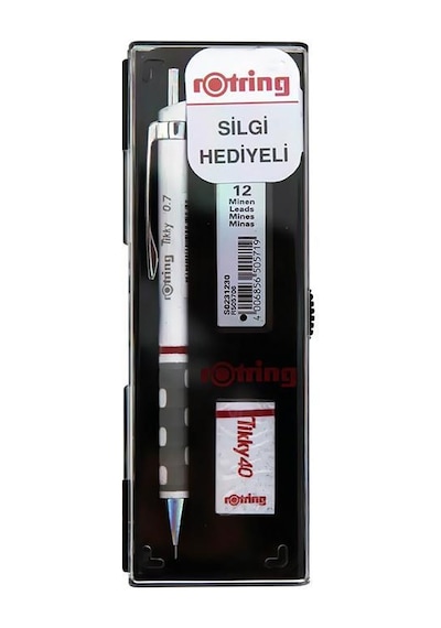 Rotring Tikky Versatil Kalem 0.5 MM Beyaz  + Silgi + Uç