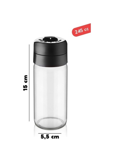 Mithra Life 6 Adet 245 Ml Döner Kapaklı Cam Baharatlık Takımı Mıt1085 Karışık