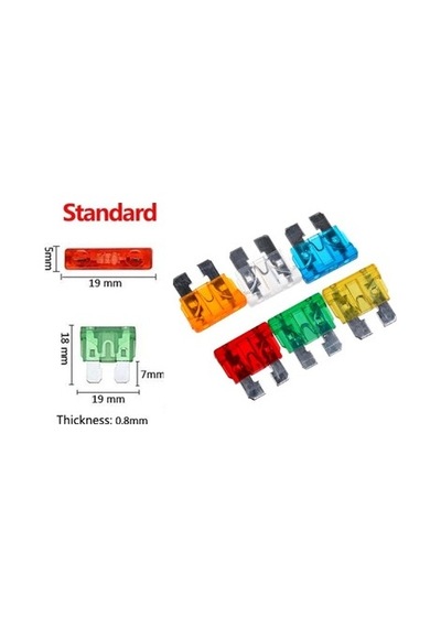Oto Elektrik Kontrol Kalemi + 21'li Standart Bıçak Sigorta Seti Araç Devre Test Ve Sigorta Kit
