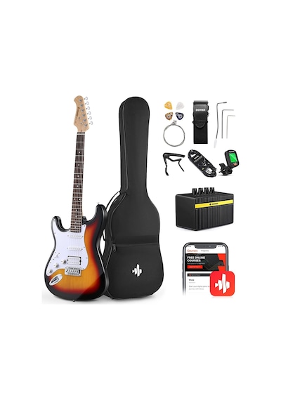Donner Dst-100sl Solak Elektro Gitar Seti Sunburst
