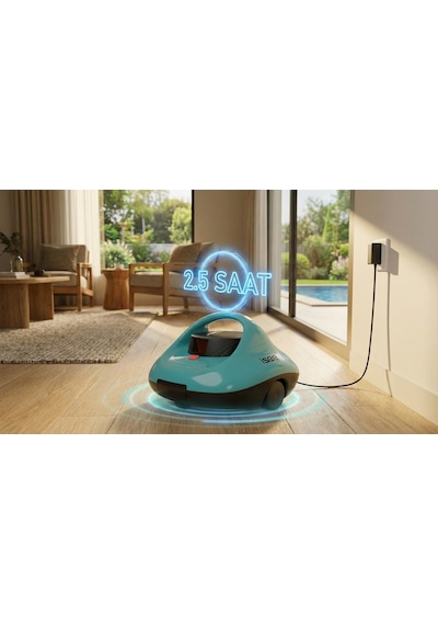 ISEE ROBOT otter Kablosuz Havuz Temizleme Robotu 80m² Şarjlı Çift Motor Otomatik Park