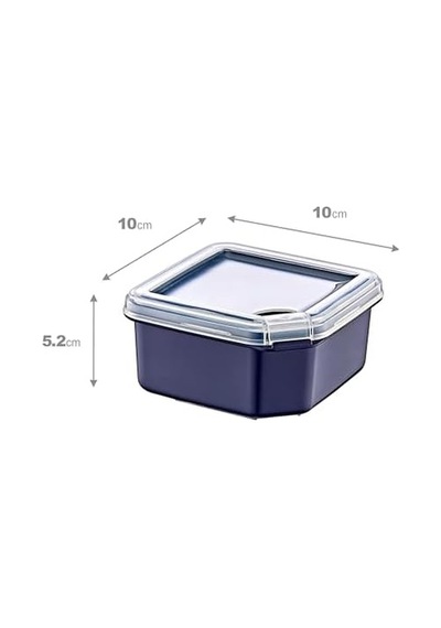 4&apos Lü Q-box Saklama Kabı Lacivert 350 Ml