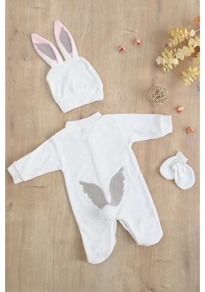 Sitilin Kız Bebek Beyaz Kadife Melek Kanatlı Taşlı Lüks Gündelik Ve Özel Günler İçin Harika Tulum Stl6827 Beyaz Sitilin Kız Bebek Beyaz Kadife Melek Kanatlı Taşlı Lüks Gündelik Ve Özel Günler İçin Harika Tulum Stl6827 Beyaz