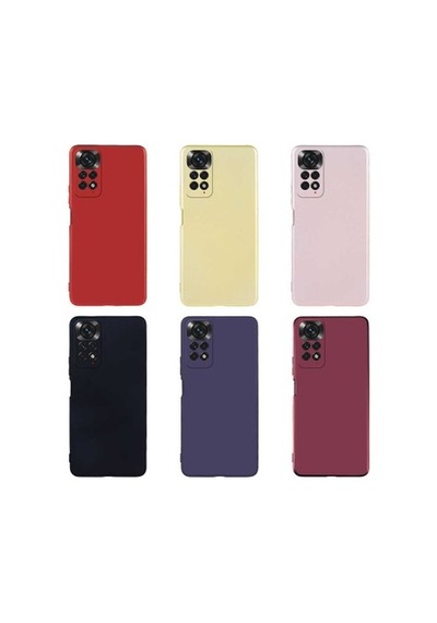 Case 4u Xiaomi Redmi Note 11s / Redmi Note 11 Kılıf Klasik Mat Renkli Yumuşak Premier Silikon Düz Renkli