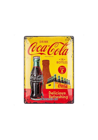 Nostalgic-art 23195 Coca-cola Bottles Sarı, Sac Levha 30 X 40 Cm Diğer