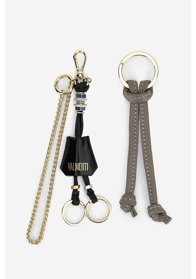 Valmenti Kadın Deri/metal Siyah/gri Charm Çanta 1169 06667 Bn Aks Sk26-27 Nero/clunch Siyah - Gri
