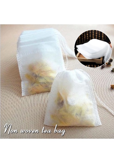 Love Yaprak Tay Infuser Seti Kapak Ahşap Kaşık Boş Drawstring File Torba Tea Bag Diğer