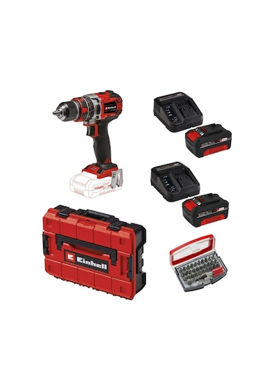 Einhell TP-CD 18/50 Li-ı Bl Solo Akülü Vidalama Seti + 2 X 4 Ah Starter Kit Bits Uç + Çanta