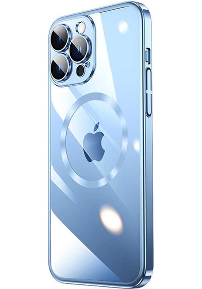 Apple Uyumlu iPhone 14 ProMax Kılıf Kenarları Renkli Wireless Özellikli Renkli Sert Silikon Kapak