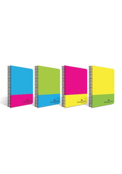 Faber Castell Pp Kapak Neon 80 Yaprak A4 Çizgili Defter 4lü Set