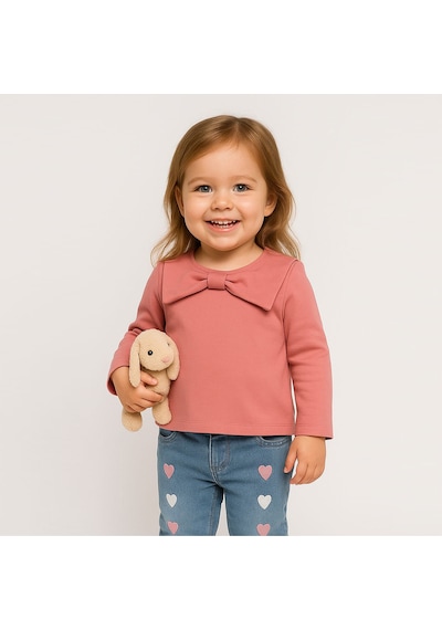 Overdo Kids Kız Çocuk 1-4 Yaş Fiyonk Yakalı Sweat Çok Renkli