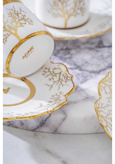 Acar Kıeran Gold 6 Kişilik Kahve Fincanı Takımı Hxf-06801 Gold