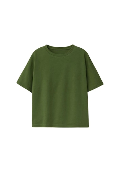Zuzunga Unisex Basic Kısa Kollu Çocuk T-shirt Haki