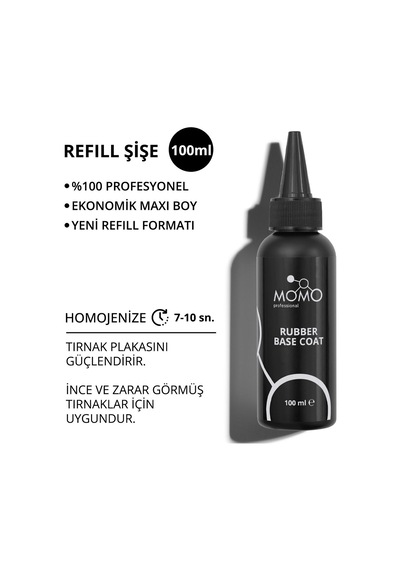 Momo Professional Kalıcı Oje İçin Rubber Base Coat 100 Ml