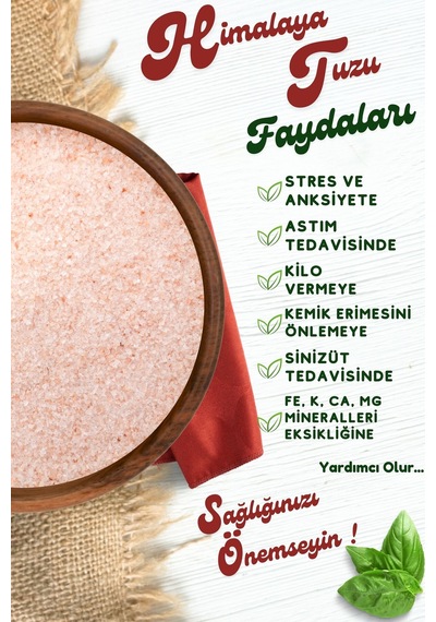 Rafine Edilmemiş Vitamin Mineral Deposu Öğütülmüş Toz Kaya & Himalaya Tuzu Avantajlı Set 1000gr.