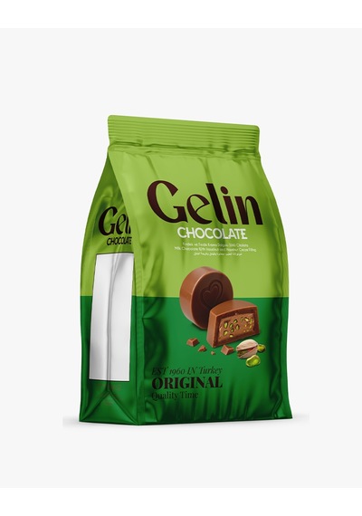 Gelin Antep Fıstık Parçacıklı Sütlü Çikolata 300g
