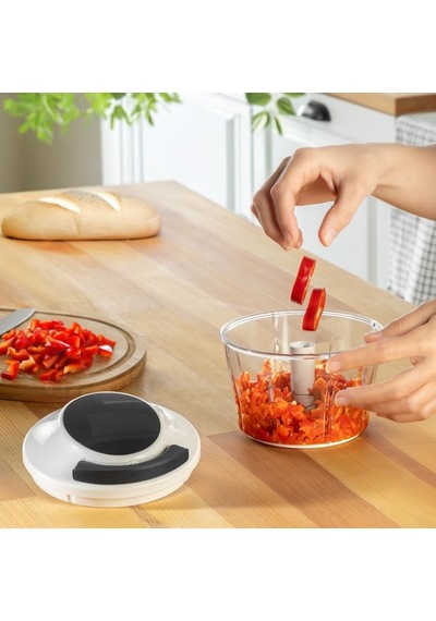 Ml 3 Bıçaklı Ipli Rondo Çekmeli Doğrayıcı Hızlı Ve Pratik Sebze Doğrama Paslanmaz Çelik Bıçaklı Ergonomik Diğer