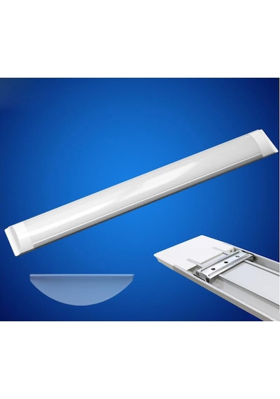 10 Adet Beyaz Led Bant Armatür 60 Cm 18 Watt Beyaz