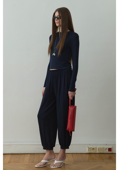 Suud Collection Lacivert Kate Slim Tişört