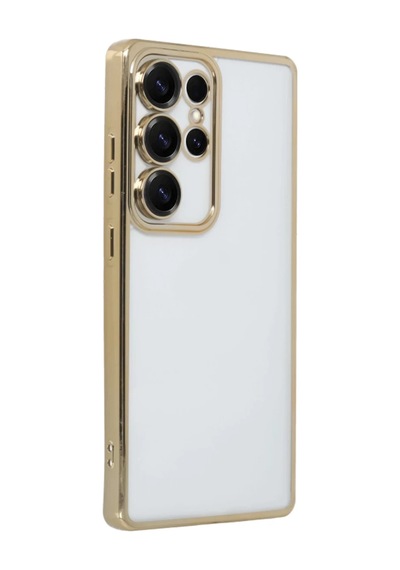 Samsung Galaxy S25 Ultra Uyumlu Kılıf Lensli Silikon - Gold