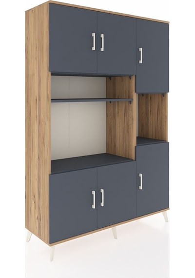 Hyperion Dolap 9 Raflı 6 Kapaklı 132x44x195 Çam-antrasit/antrasit Antrasıt/antrasıt Hyperion Dolap 9 Raflı 6 Kapaklı 132x44x195 Çam-antrasit/antrasit Antrasıt/antrasıt