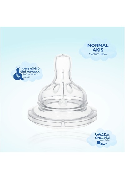 Geniş Ağızlı Biberon Emziği Normal Akış No:2 6-18 Ay