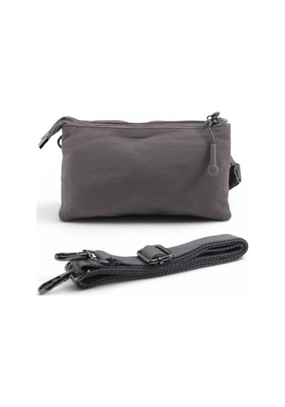 Baginn Paraşüt Kumaş Mini Çapraz Askılı Kadın Çanta Yağmur Geçirmez El Askılı Çanta 20 12 Cm Telefonluk Gri