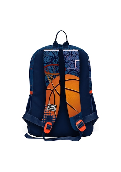 Coral High Kids Turuncu Lacivert Basketbol Desenli 3 Lü Okul Çanta Seti Set0123766