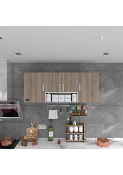 Kenzlife hazır mutfak floro32 crd 060*150*32 mutfak banyo dolabı kapaklı raflı