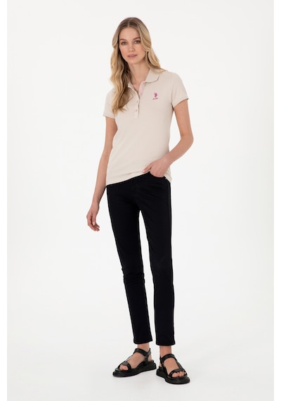 U.S. Polo Assn. Kadın Siyah Toothpick Fit Kanvas Pantolon 50299110-VR046