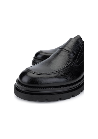 Tamer Tanca Erkek Hakiki Deri Siyah Loafer Ayakkabı 537 3493 Erk Ayk Sk24-25 Sıyah Siyah