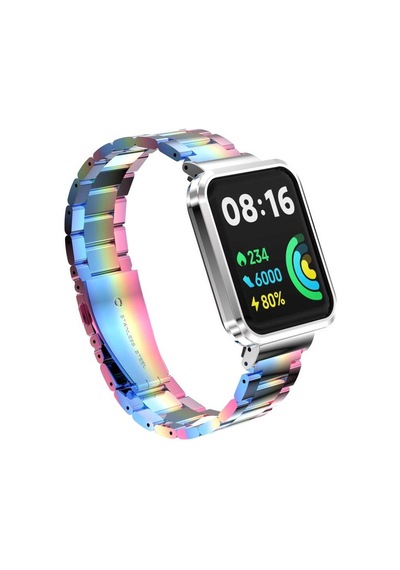 Xiaomi Redmi Watch 2 Lite Uyumlu Krd-60 Metal Mkst Kordon-colorful