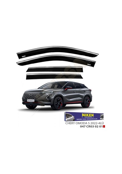 Cam Rüzgarlığı Niken Kromlu Chery Omoda 5 2022 Sonrası 4lü