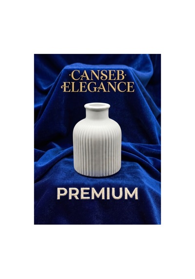 Premium - Mermer Tozu Esaslı - İthal Kalitesi - Küçük 10cm - Pampas Vazosu Çok Renkli