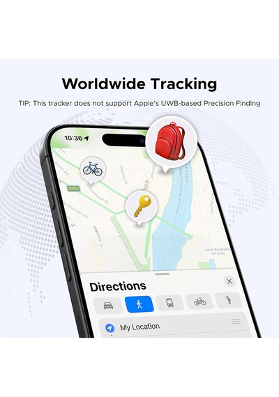 Finetrack, Apple Find My Yalnızca İos İle Uyumlu, Bagaj İçin Bluetooth İzleyici, Anahtar Bulucu, Anahtarlar, Valizler, Değiştirilebilir Pilli Pasaportlar İçin Akıllı Etiket
