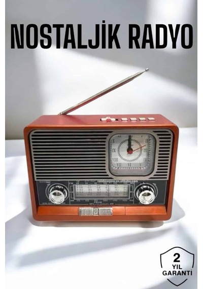 Nostaljik Görünümlü Usb Girişli Bluetooth Bağlantılı Radyo