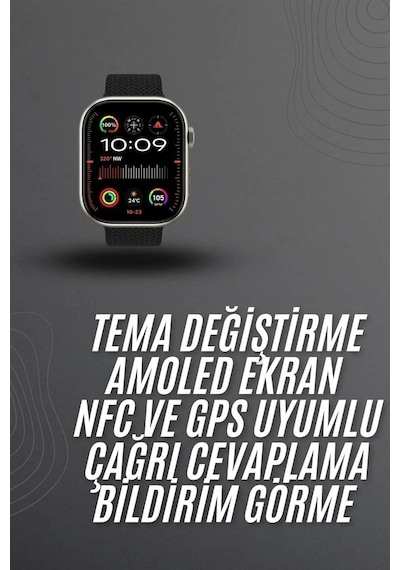 Mey İthalat Akıllı Saat 2.02 İnch Nabız Ölçer Arama Konuşma Müzik Dinleme