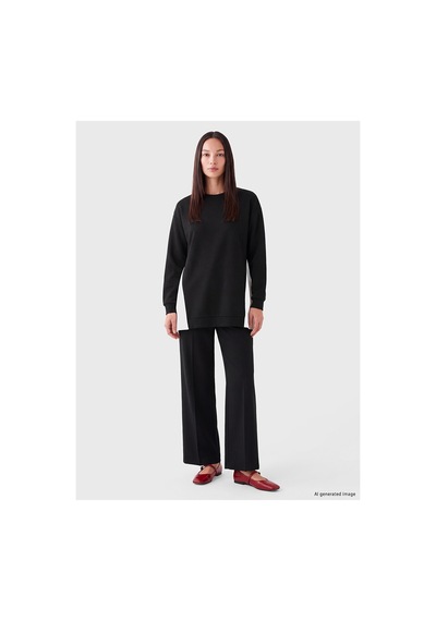 LC Waikiki Alıta Cıty Farkıyla Lcw Everyday Siyah Dalgıç Kumaşı Düz Loose & Bol Kadın Sweatshirt Tunik Siyah - 924746790 Siyah LC Waikiki Alıta Cıty Farkıyla Lcw Everyday Siyah Dalgıç Kumaşı Düz Loose & Bol Kadın Sweatshirt Tunik Siyah - 924746790 Siyah