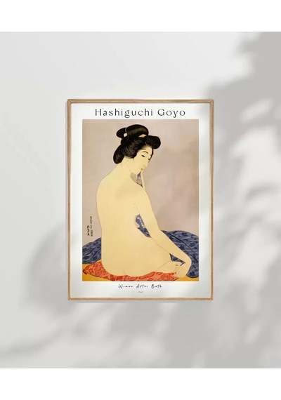 Çerçevesiz Poster Hashiguchi Goyo Banyodan Sonra Kadın