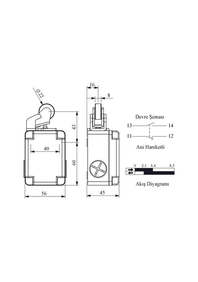 Emas L1k13mıp111 Acısal Har.22 Mm Plast Mak. Kol