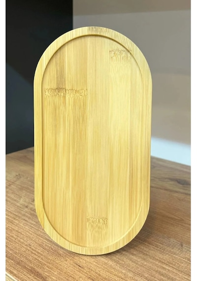 Bambu Yağdanlık Altlığı Sabun Standı Çok Amaçlı Sunumluk 23x12 Kahverengi