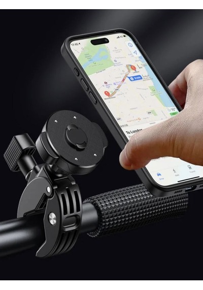 Deanb Bst012 4.5/7 İnch Gidon Bağlantılı Scooter Bisiklet Motosiklet TelefonTutucu Siyah