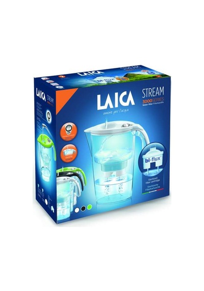 Laıca  Stream Beyaz Akıllı Filtreli Su Arıtmalı Filtre Sürahi